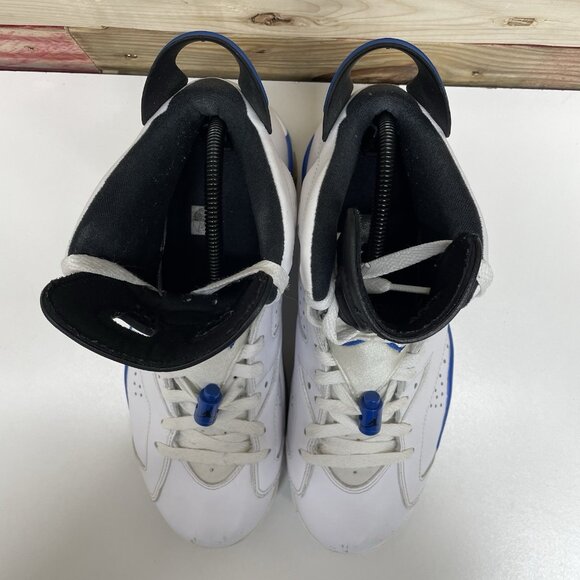 Nike Air Jordan 6 Retro Sports Casual Sneakers Men's Size 8 White Blue - Picture 8 of 12